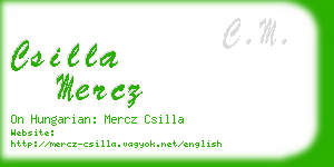 csilla mercz business card